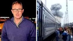 Russian drone strikes train near Ukraine-Poland border shortly after Johnson passes